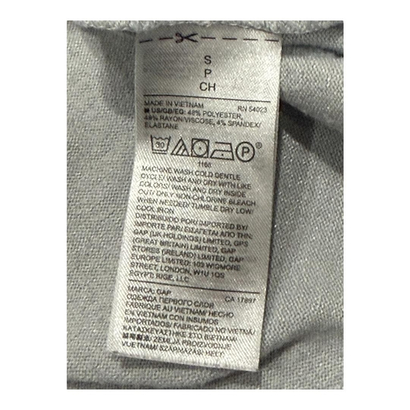 GAP Maternity Sweater Womens Small Light gray Turtleneck Knit Drawstring Hem - Picture 7 of 9